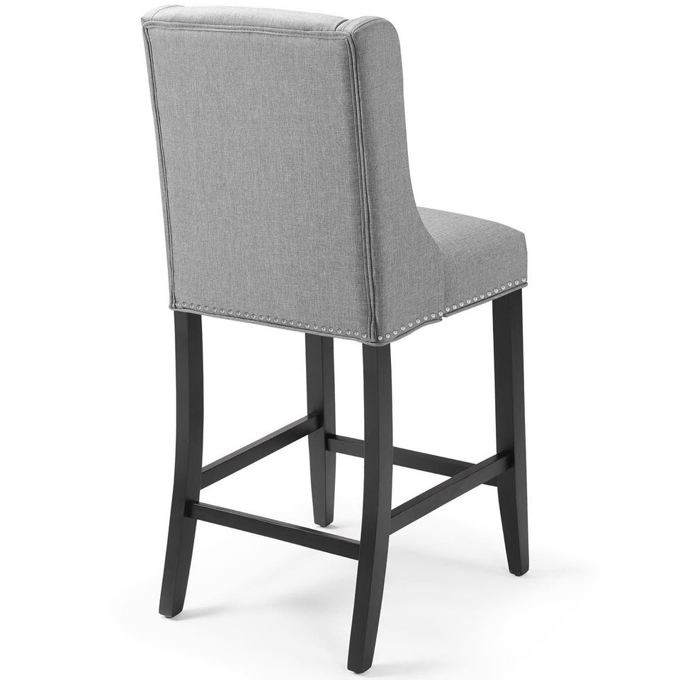 Baron Upholstered Fabric Counter Stool Set of 2 by Modway