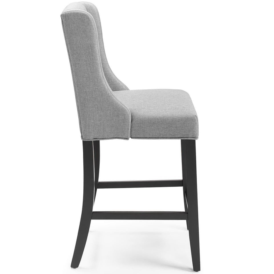 Baronet Upholstered Fabric Counter Bar Stool Set of 2 by Modway