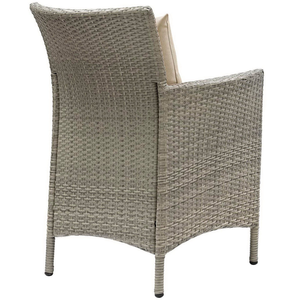 Conduit Outdoor Wicker Rattan Dining Armchair Set of 2 by Modway