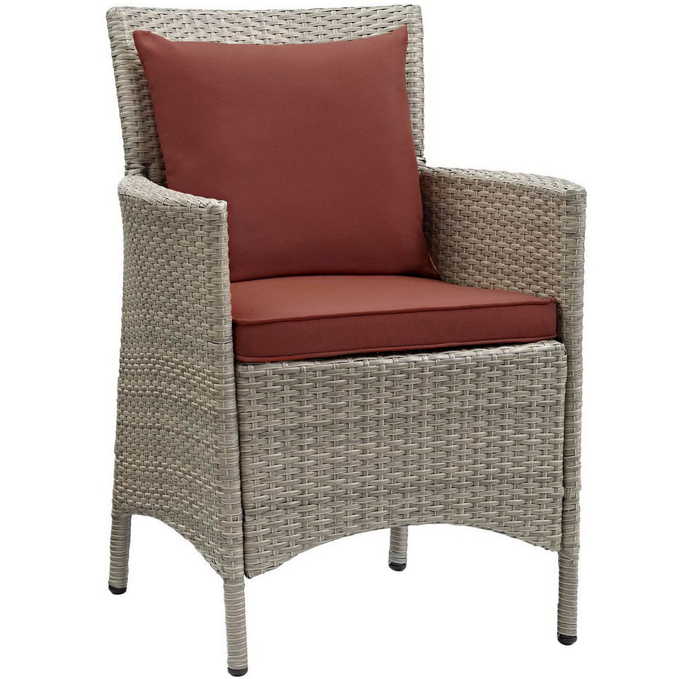 Conduit Outdoor Wicker Rattan Dining Armchair Set of 2 by Modway