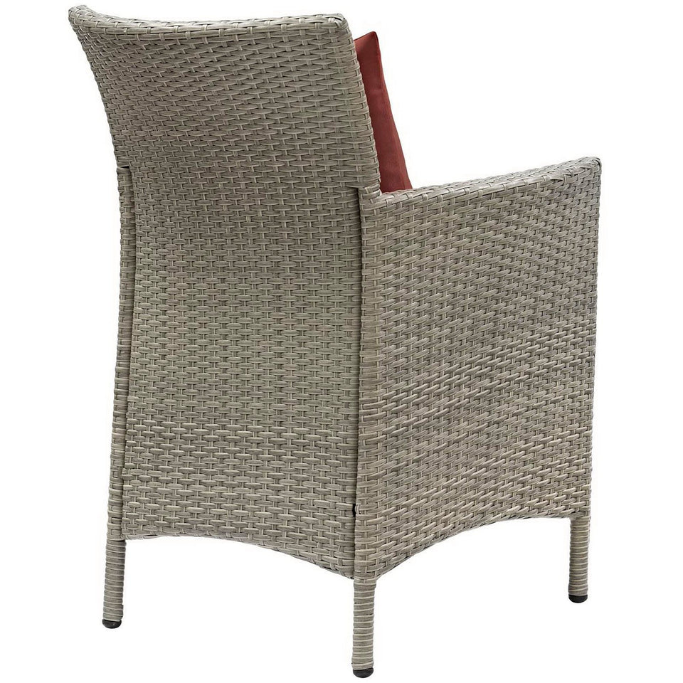 Conduit Outdoor Wicker Rattan Dining Armchair Set of 2 by Modway