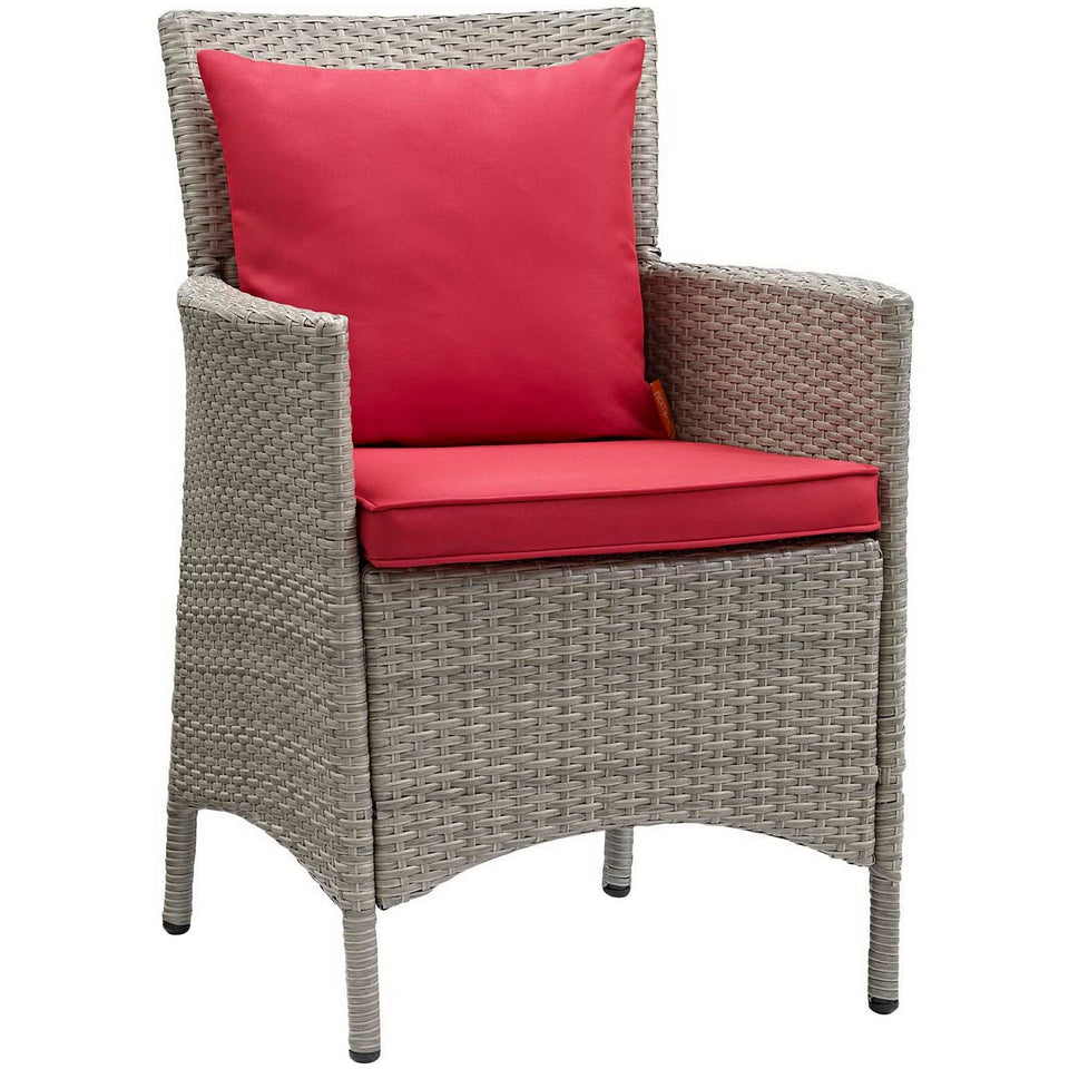 Conduit Outdoor Wicker Rattan Dining Armchair Set of 2 by Modway