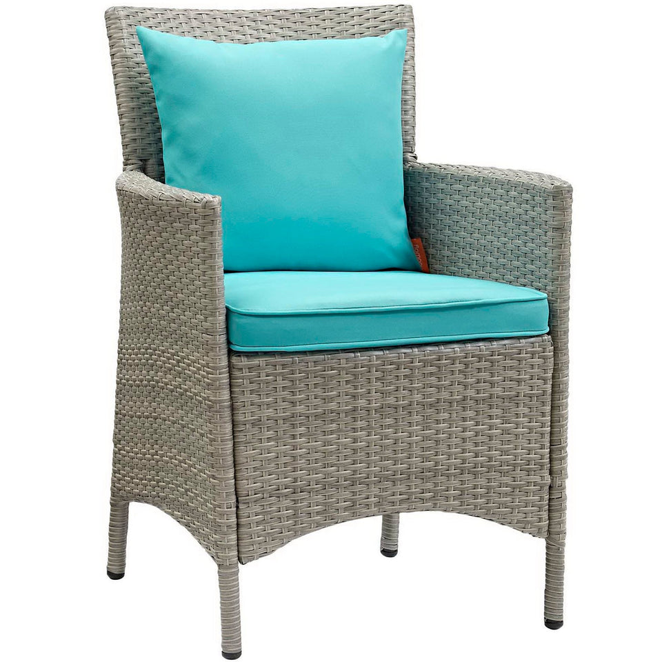 Conduit Outdoor Wicker Rattan Dining Armchair Set of 2 by Modway