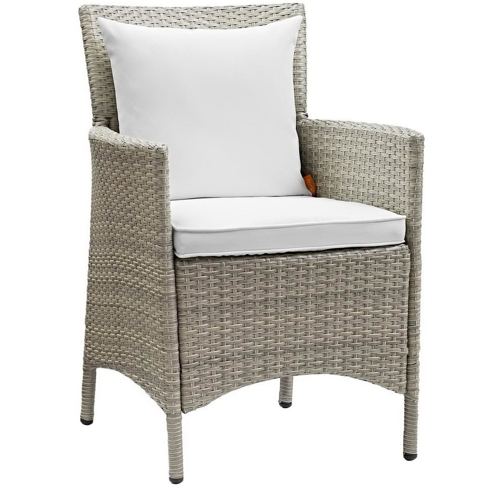 Conduit Outdoor Wicker Rattan Dining Armchair Set of 2 by Modway