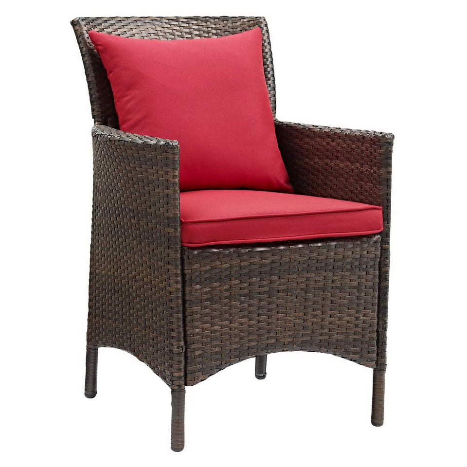 Conduit Outdoor Wicker Rattan Dining Armchair Set of 2 by Modway