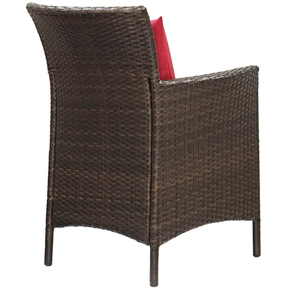 Conduit Outdoor Wicker Rattan Dining Armchair Set of 2 by Modway