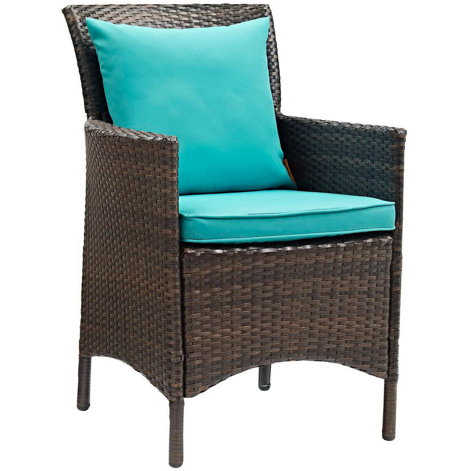 Conduit Outdoor Wicker Rattan Dining Armchair Set of 2 by Modway