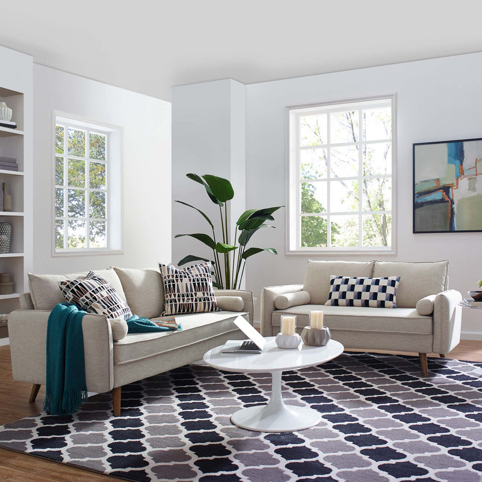 Revive Upholstered Fabric Sofa and Loveseat Set by Modway