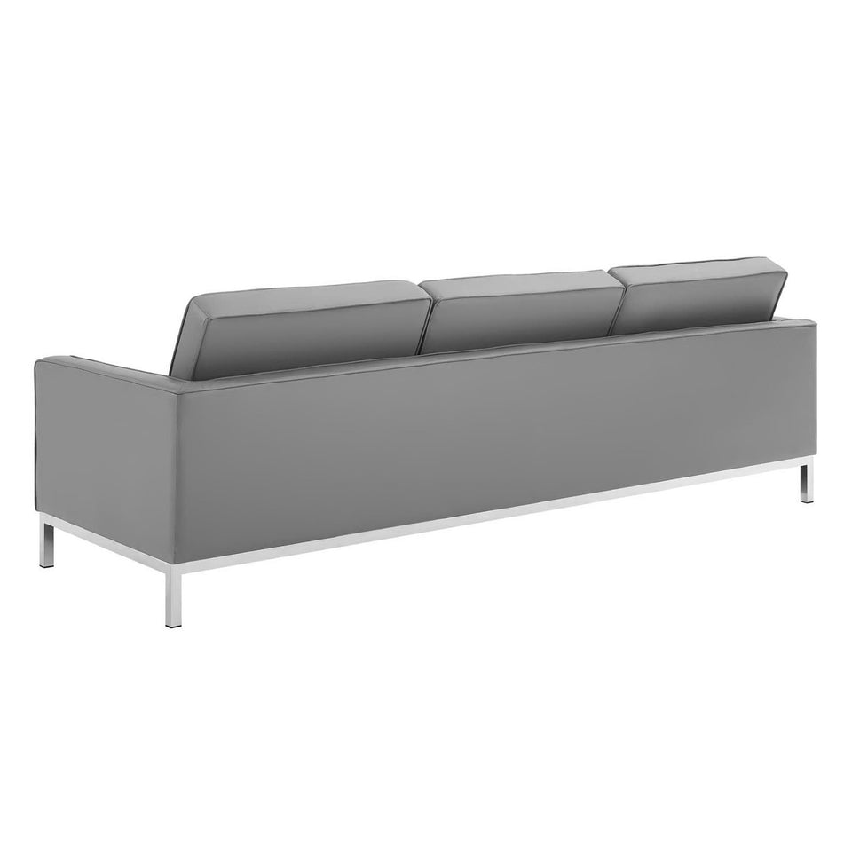 Loft 3-Piece Tufted Vegan Leather Furniture Set by Modway
