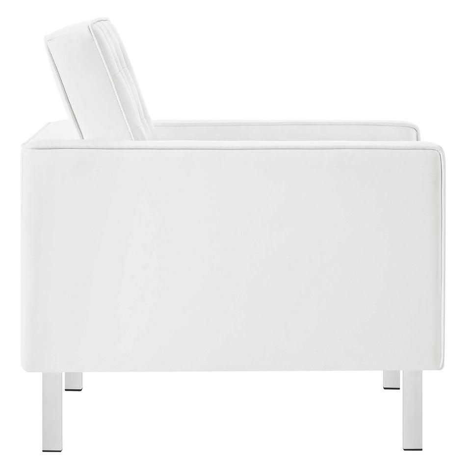 Loft 3-Piece Tufted Vegan Leather Furniture Set by Modway