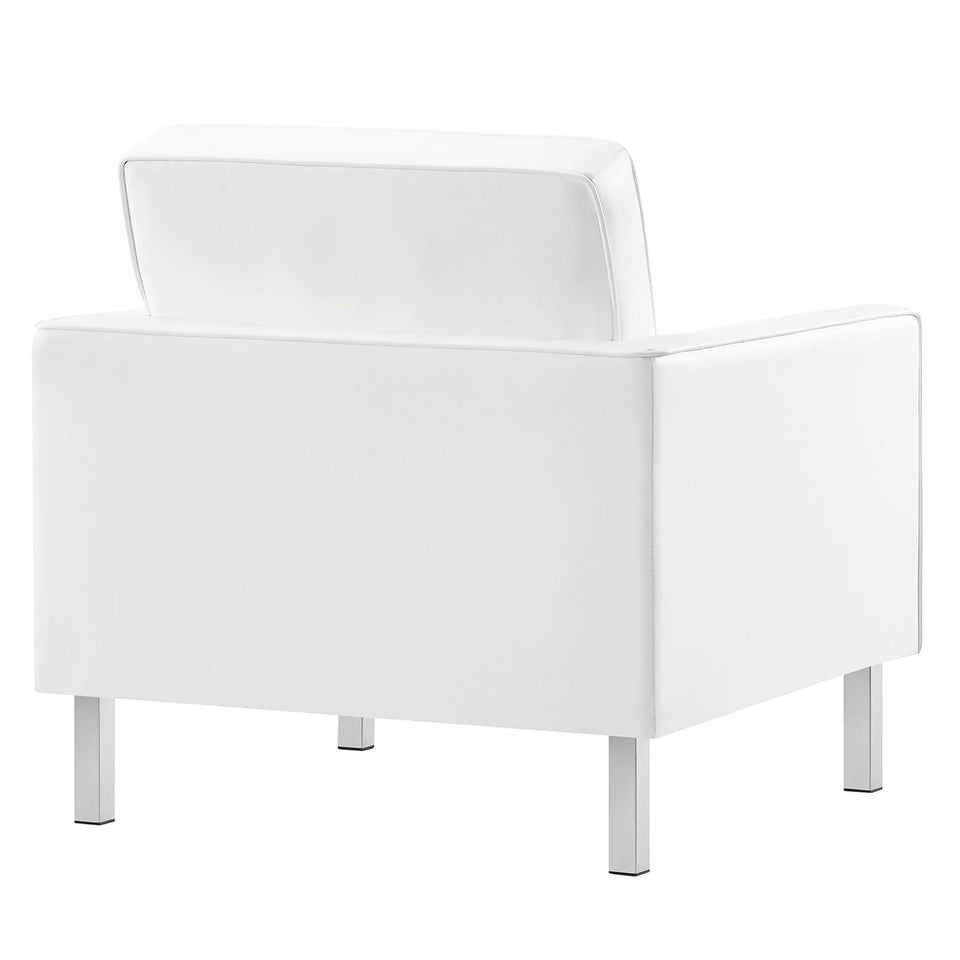 Loft 3-Piece Tufted Vegan Leather Furniture Set by Modway