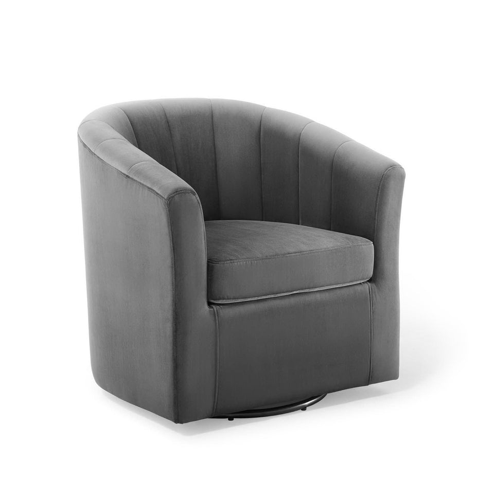 Prospect Performance Velvet Swivel Armchair by Modway