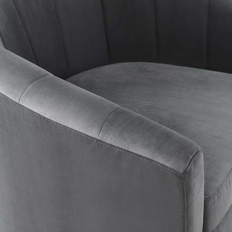 Prospect Performance Velvet Swivel Armchair by Modway