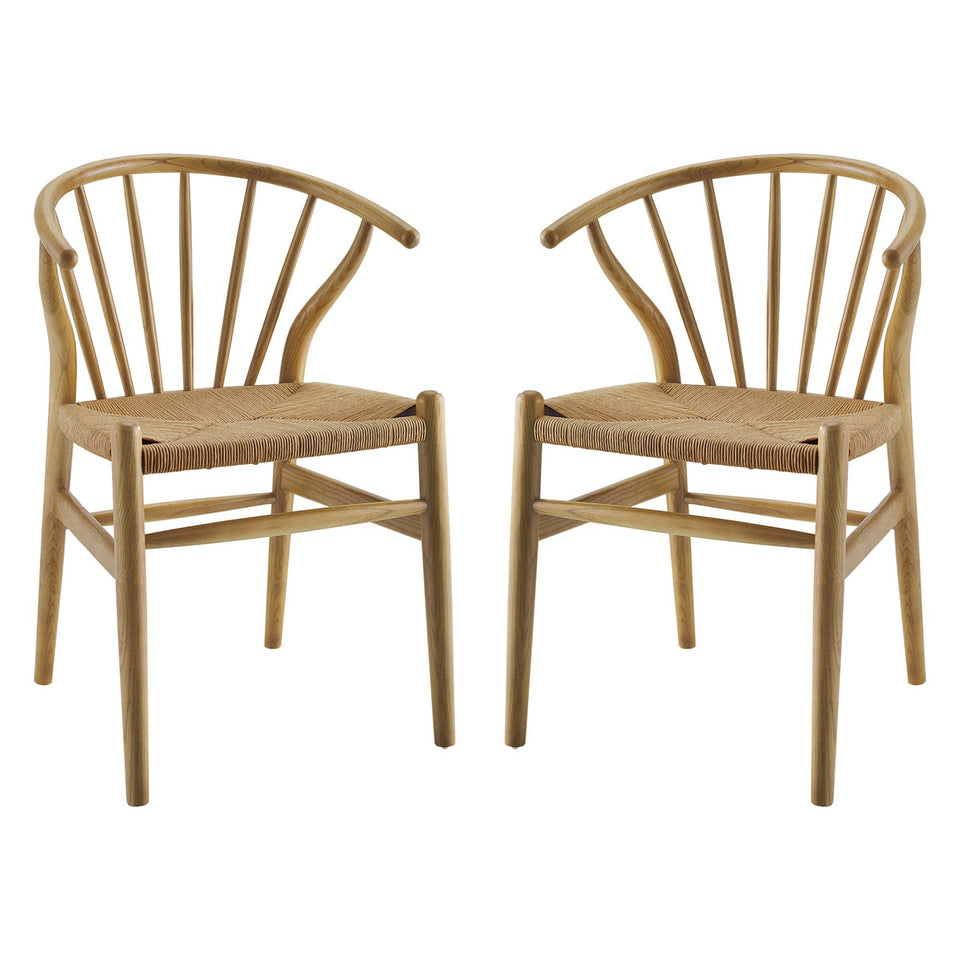 Flourish Spindle Wood Dining Side Chair Set of 2 by Modway