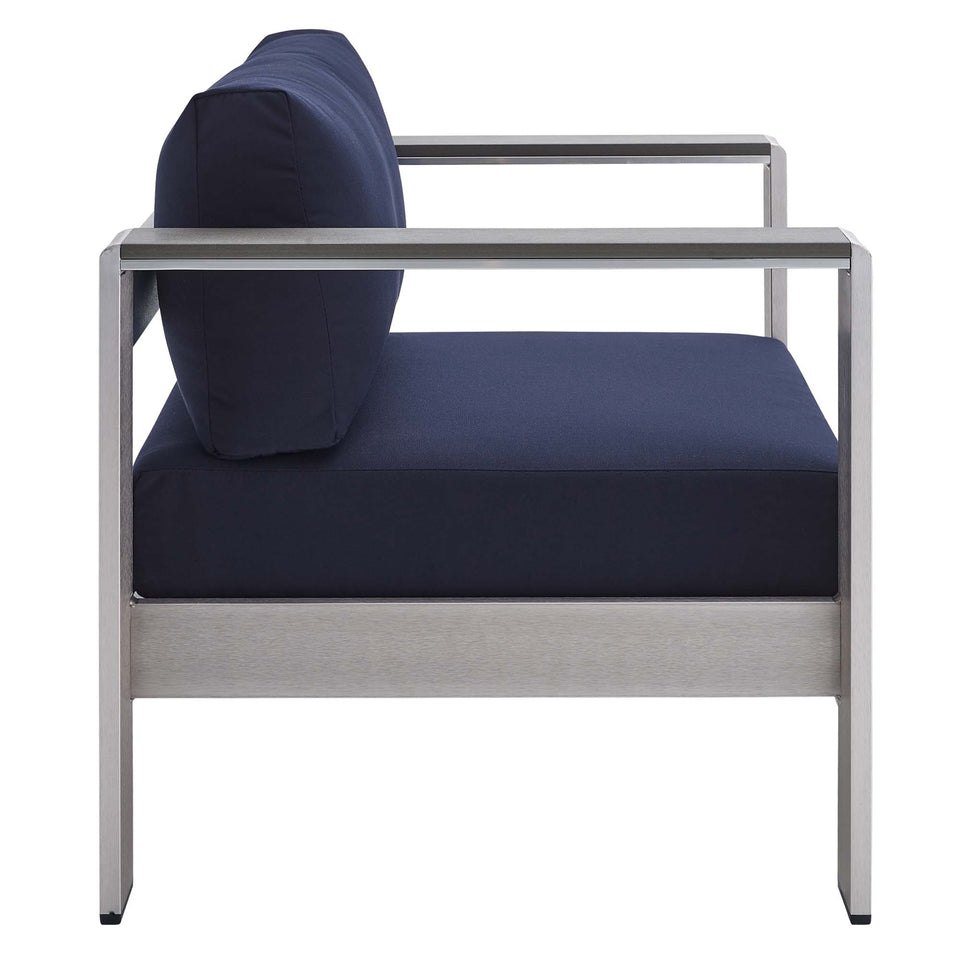Shore SunbrellaÂ® Fabric Aluminum Outdoor Patio Armchair by Modway