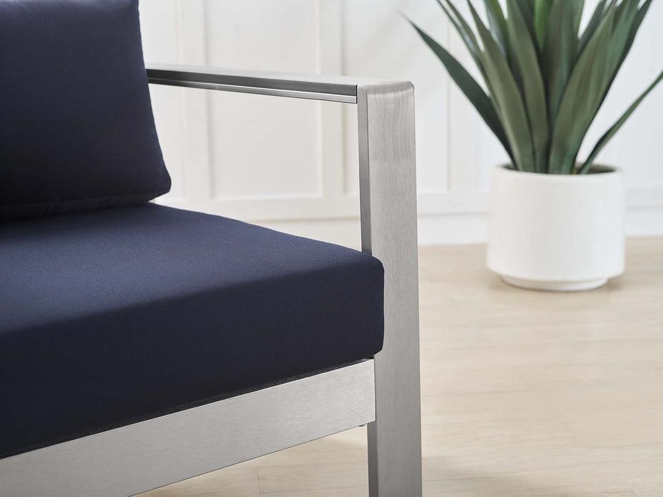 Shore SunbrellaÂ® Fabric Aluminum Outdoor Patio Armchair by Modway