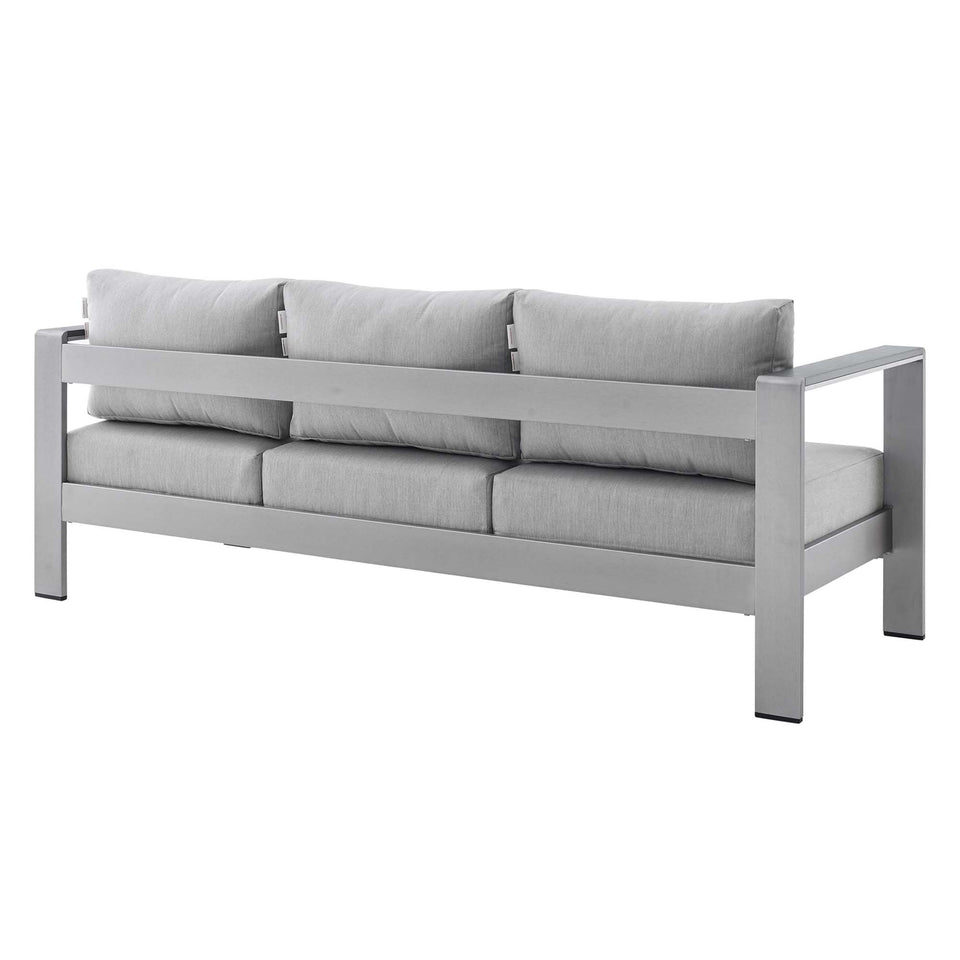 Shore SunbrellaÂ® Fabric Aluminum Outdoor Patio Sofa by Modway
