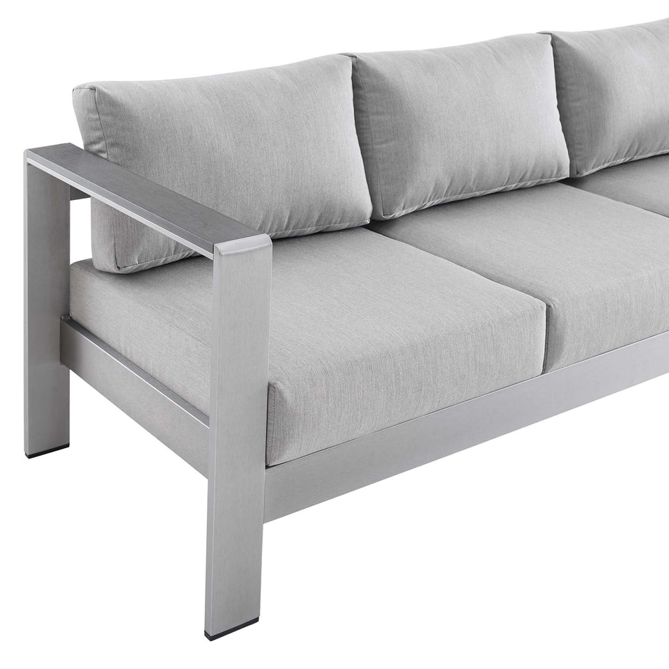 Shore SunbrellaÂ® Fabric Aluminum Outdoor Patio Sofa by Modway
