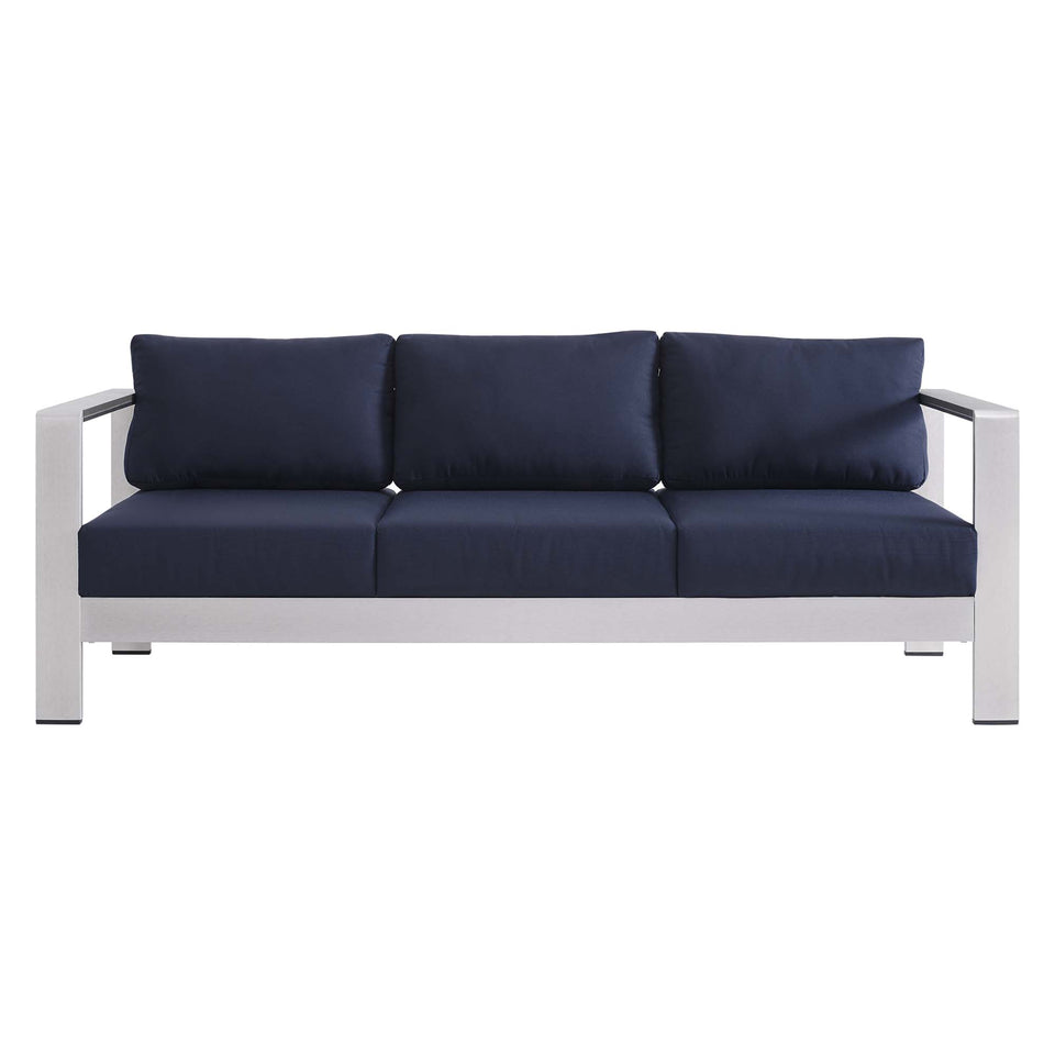 Shore SunbrellaÂ® Fabric Aluminum Outdoor Patio Sofa by Modway