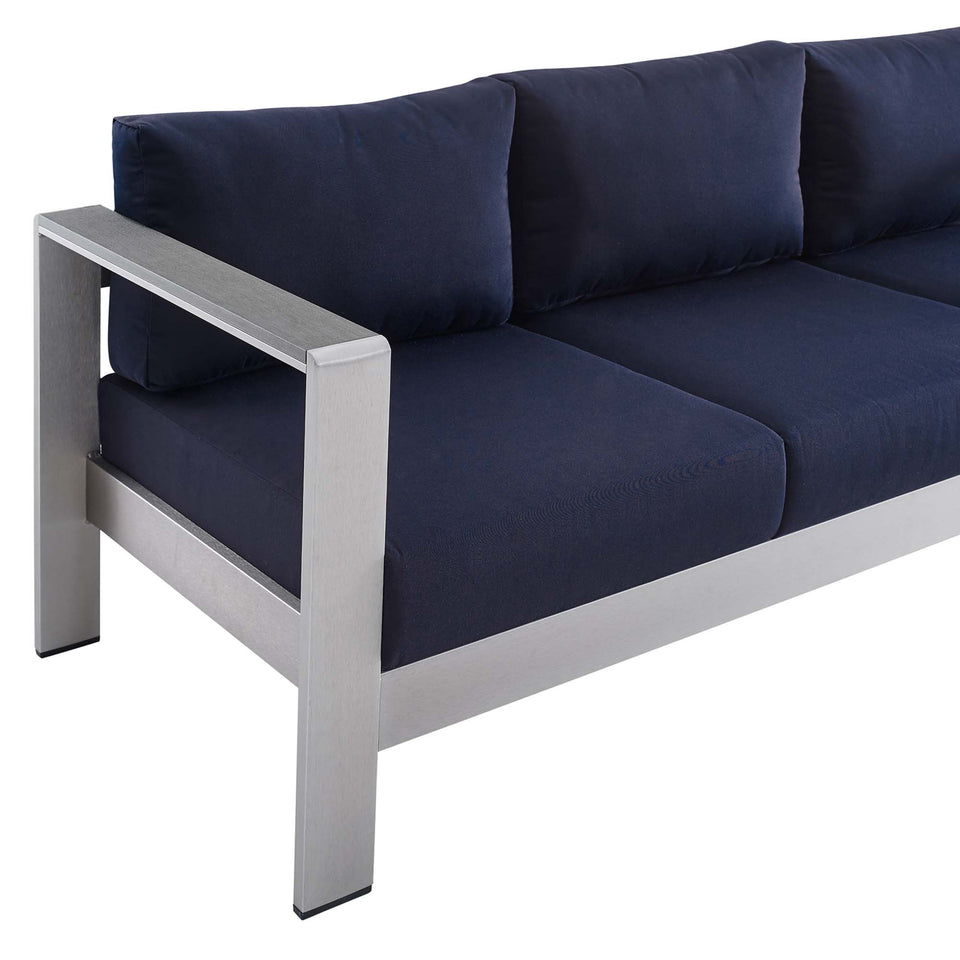 Shore SunbrellaÂ® Fabric Aluminum Outdoor Patio Sofa by Modway