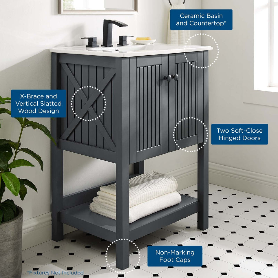 Steam Bathroom Vanity Basin Included by Modway