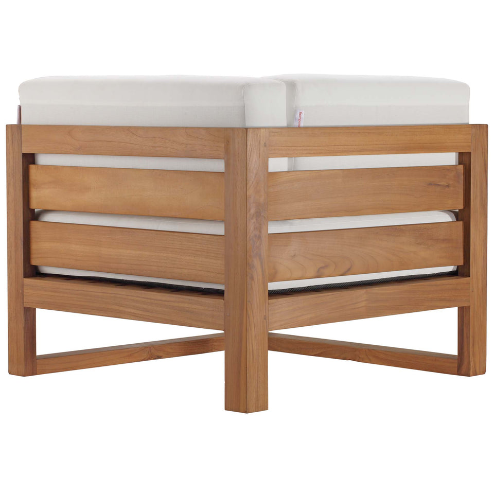 Upland 4-Piece Outdoor Patio Teak Wood Sectional Sofa Set by Modway