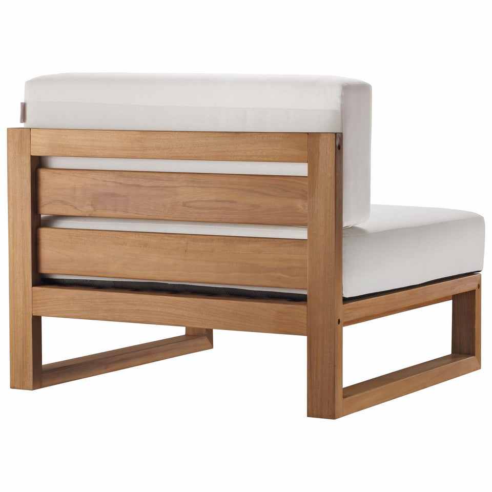 Upland 4-Piece Outdoor Patio Teak Wood Sectional Sofa Set by Modway