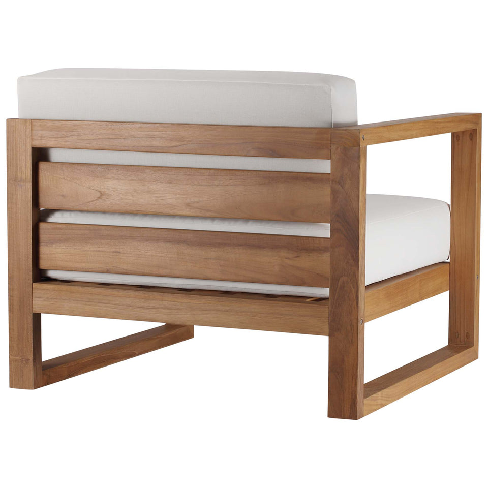 Upland 3-Piece Outdoor Patio Teak Wood Sectional Sofa Set by Modway