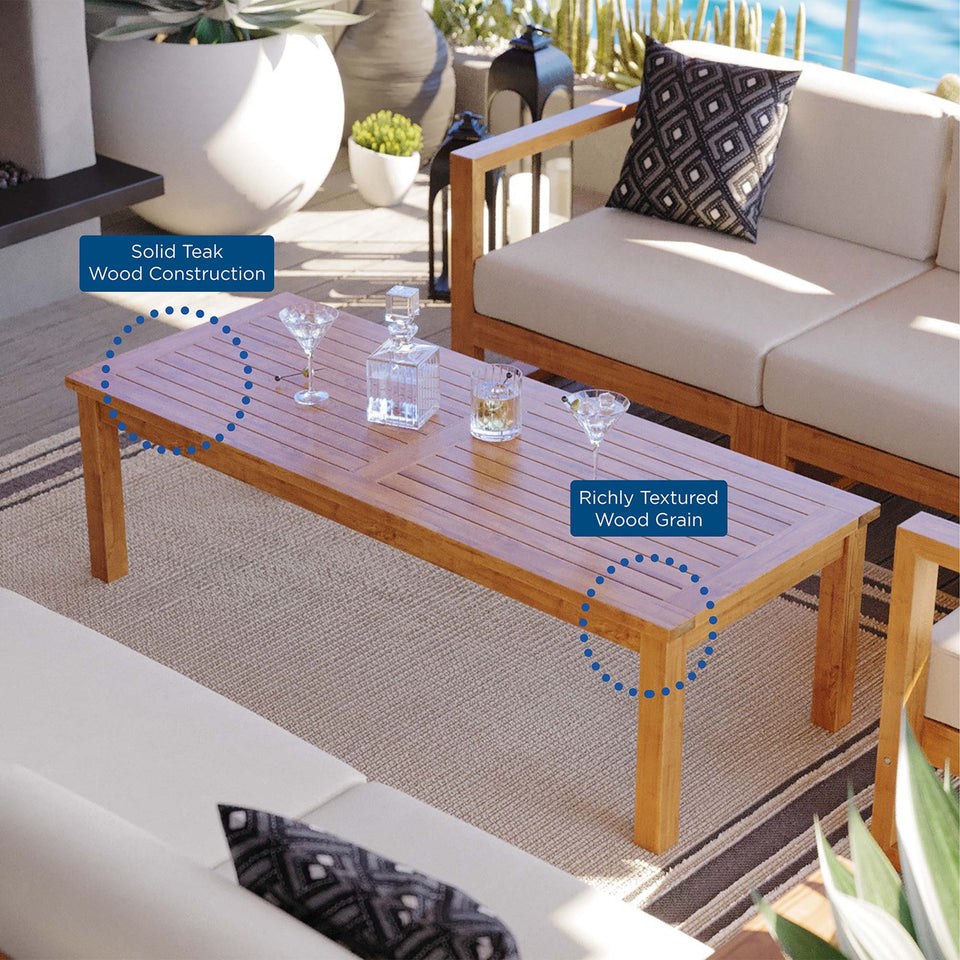 Upland 4-Piece Outdoor Patio Teak Wood Furniture Set by Modway