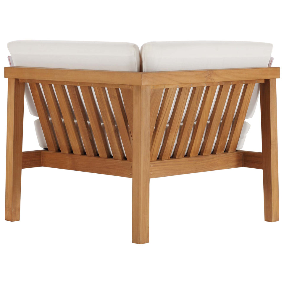 Bayport 3-Piece Outdoor Patio Teak Wood Sectional Sofa Set by Modway
