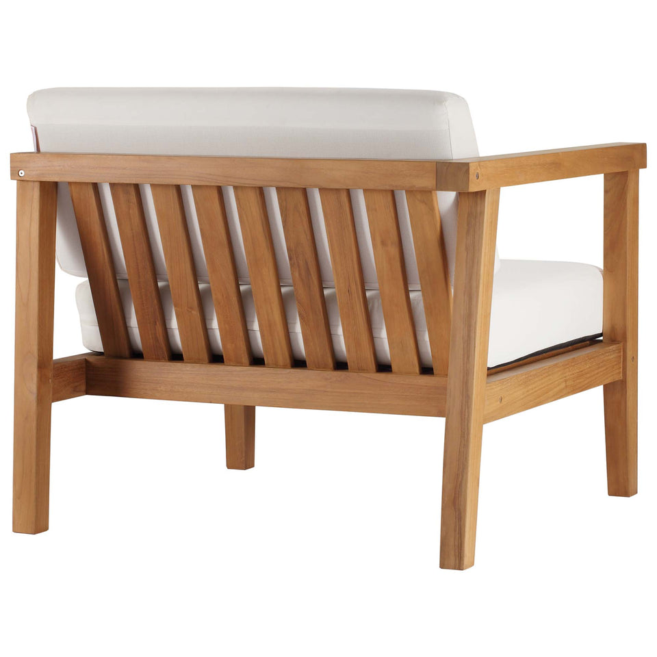 Bayport 3-Piece Outdoor Patio Teak Wood Sectional Sofa Set by Modway
