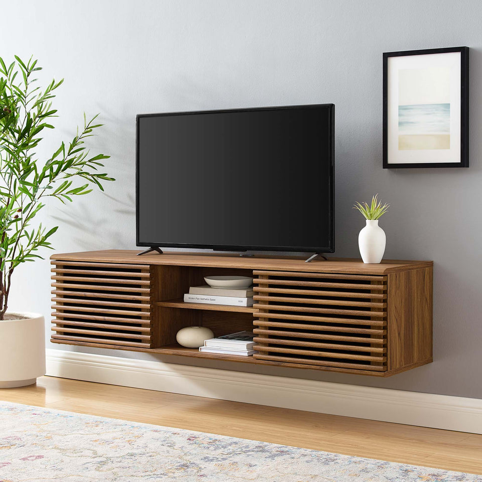 Render 60" Wall-Mount Media Console TV Stand by Modway