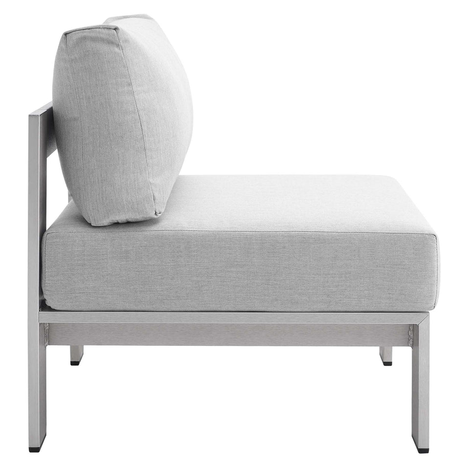 Shore 3 Piece Sunbrella® Fabric Outdoor Aluminum Set by Modway