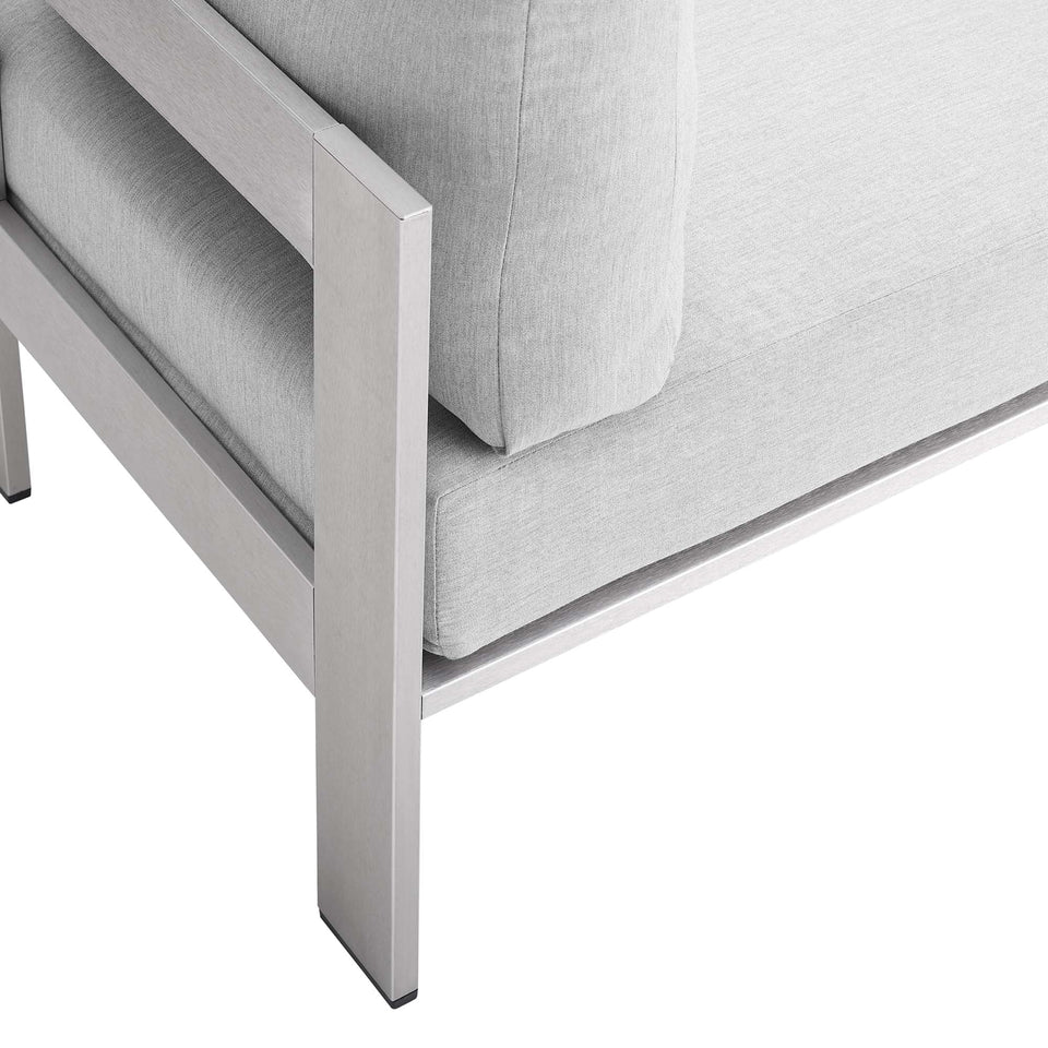 Shore 3 Piece Sunbrella® Fabric Outdoor Aluminum Set by Modway