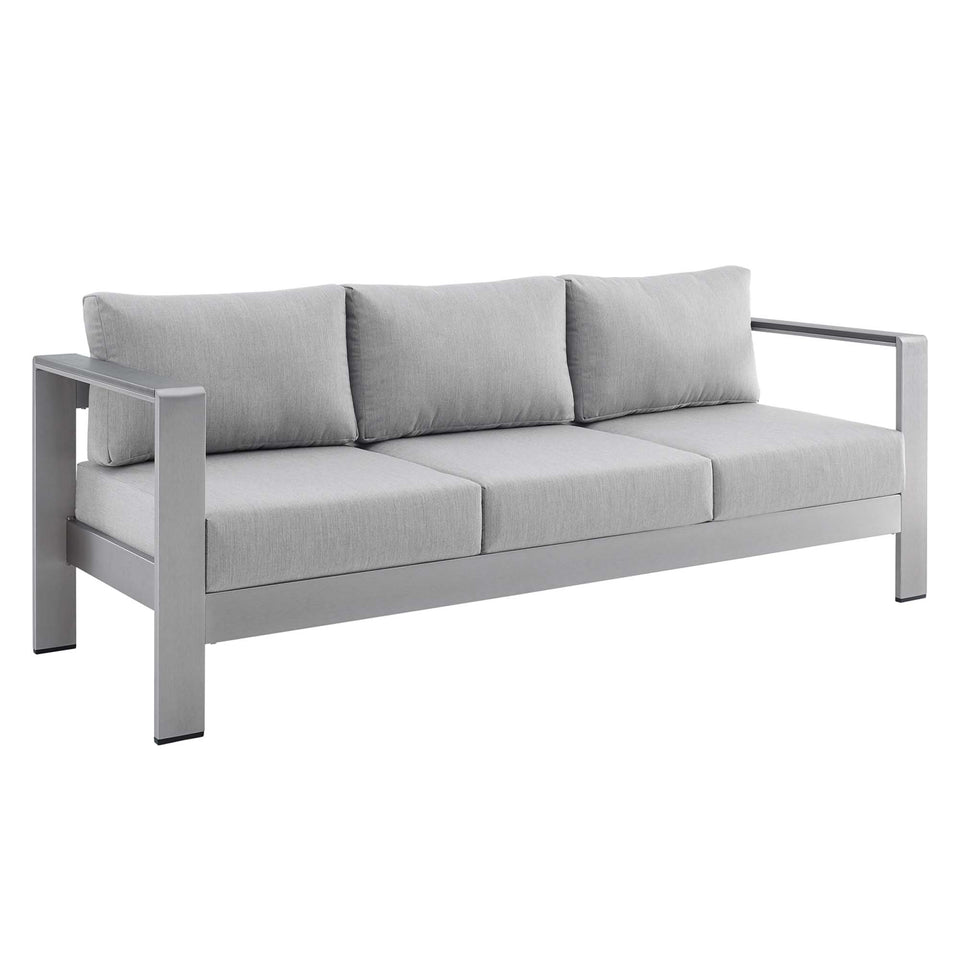 Shore 3 Piece SunbrellaÂ® Fabric Outdoor Patio Aluminum Set by Modway