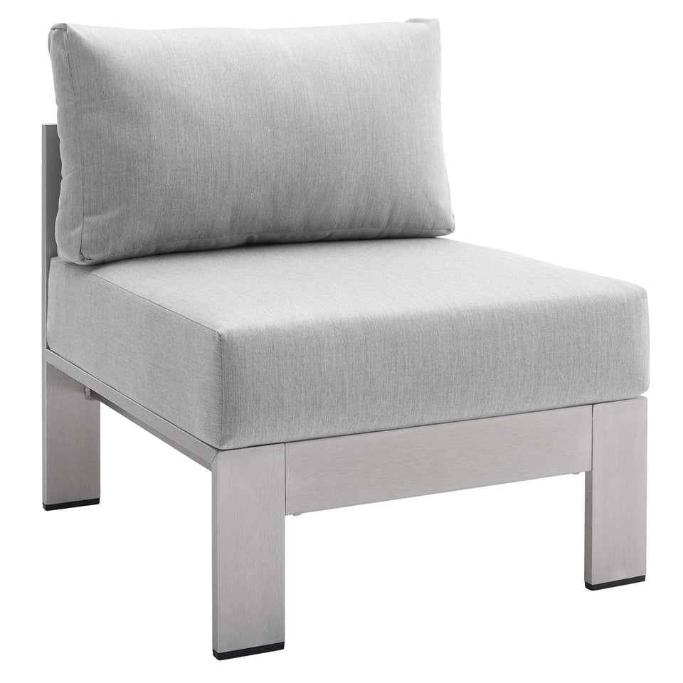 Shore 4 Piece Sunbrella® Fabric Outdoor Aluminum Set by Modway