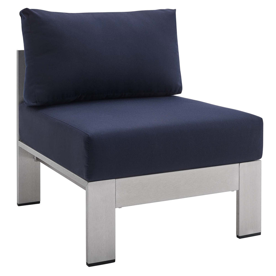Shore 4 Piece Sunbrella® Fabric Outdoor Aluminum Set by Modway