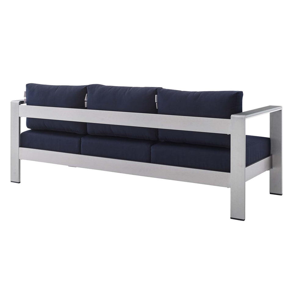 Shore 4 Piece SunbrellaÂ® Fabric Outdoor Patio Aluminum Set by Modway