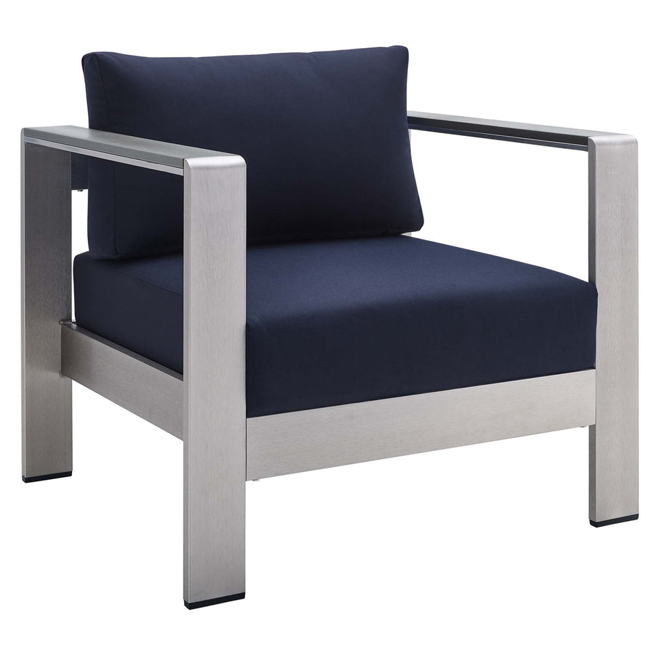 Shore 7 Piece SunbrellaÂ® Fabric Outdoor Patio Aluminum Set by Modway