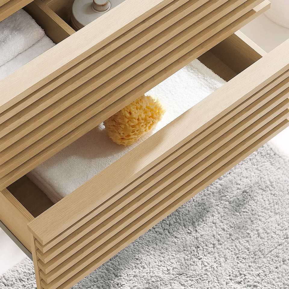 Render 24" Wall-Mount Bathroom Vanity Cabinet (Sink Basin Not Included) by Modway