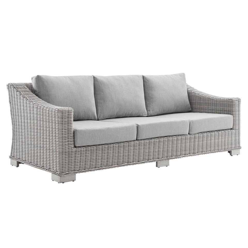 Conway 4-Piece Sunbrella® Outdoor Patio Wicker Rattan Furniture Set by Modway