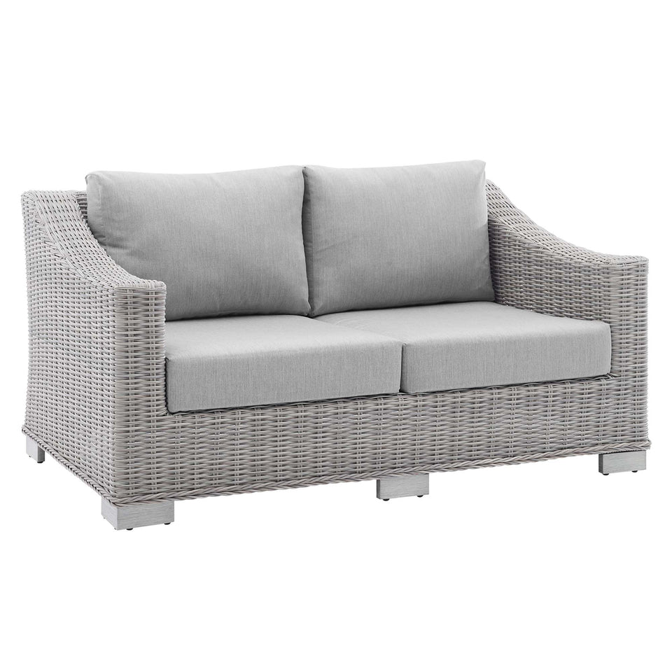 Conway 4-Piece Sunbrella® Outdoor Patio Wicker Rattan Furniture Set by Modway