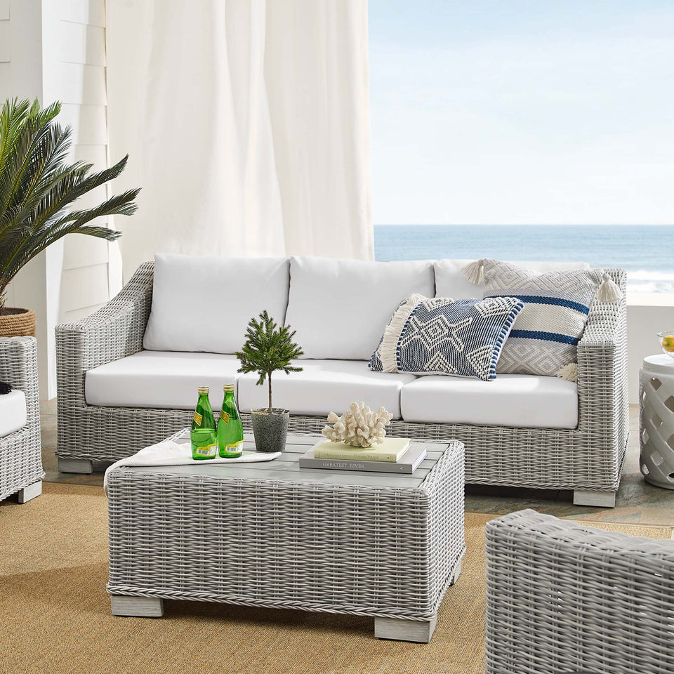 Conway 4-Piece Sunbrella® Outdoor Patio Wicker Rattan Furniture Set by Modway