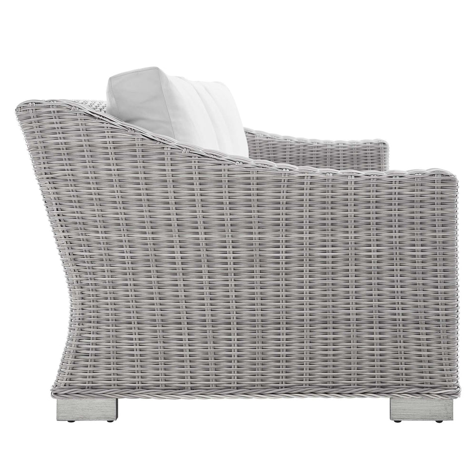 Conway 4-Piece Sunbrella® Outdoor Patio Wicker Rattan Furniture Set by Modway