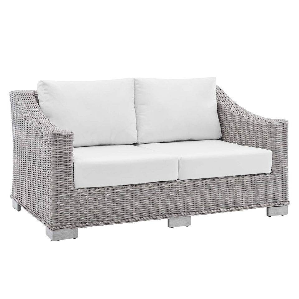 Conway 4-Piece Sunbrella® Outdoor Patio Wicker Rattan Furniture Set by Modway