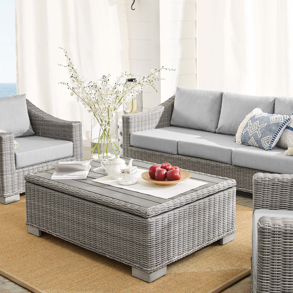 Conway 4-Piece Sunbrella® Outdoor Patio Wicker Rattan Furniture Set by Modway