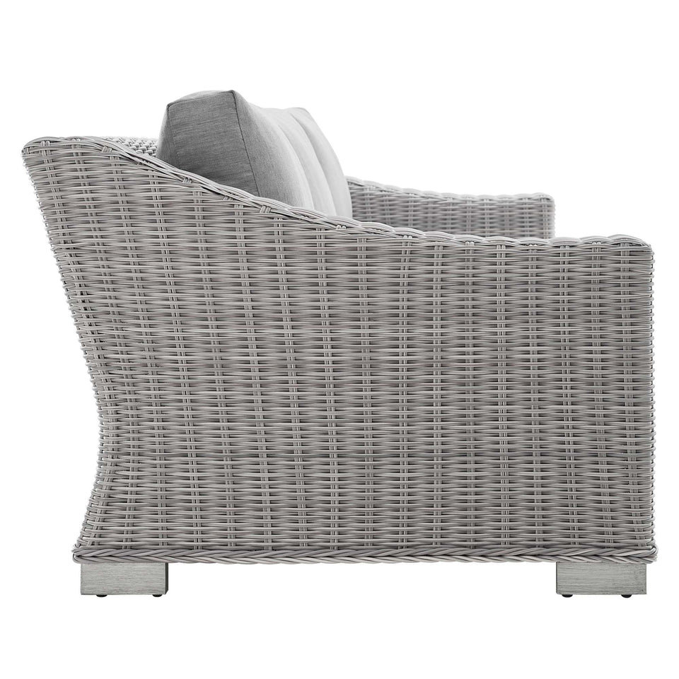 Conway 4-Piece Sunbrella® Outdoor Patio Wicker Rattan Furniture Set by Modway