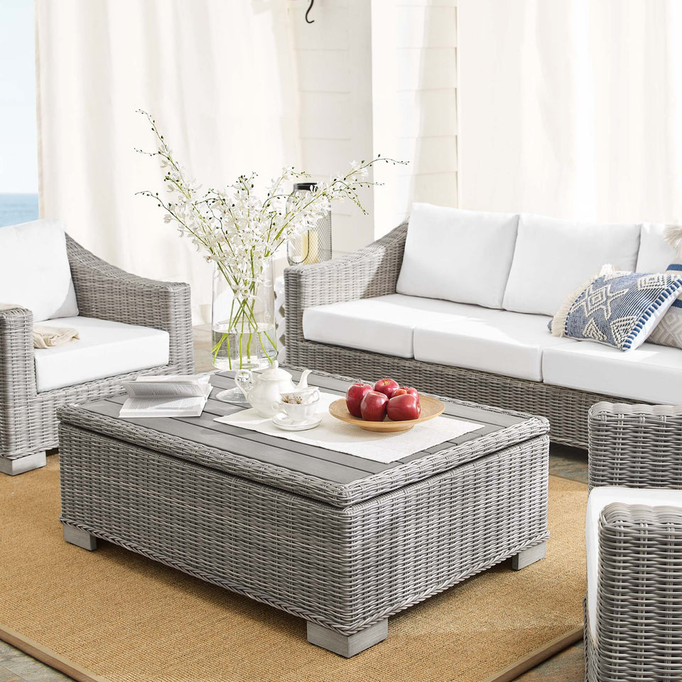 Conway 4-Piece Sunbrella® Outdoor Patio Wicker Rattan Furniture Set by Modway