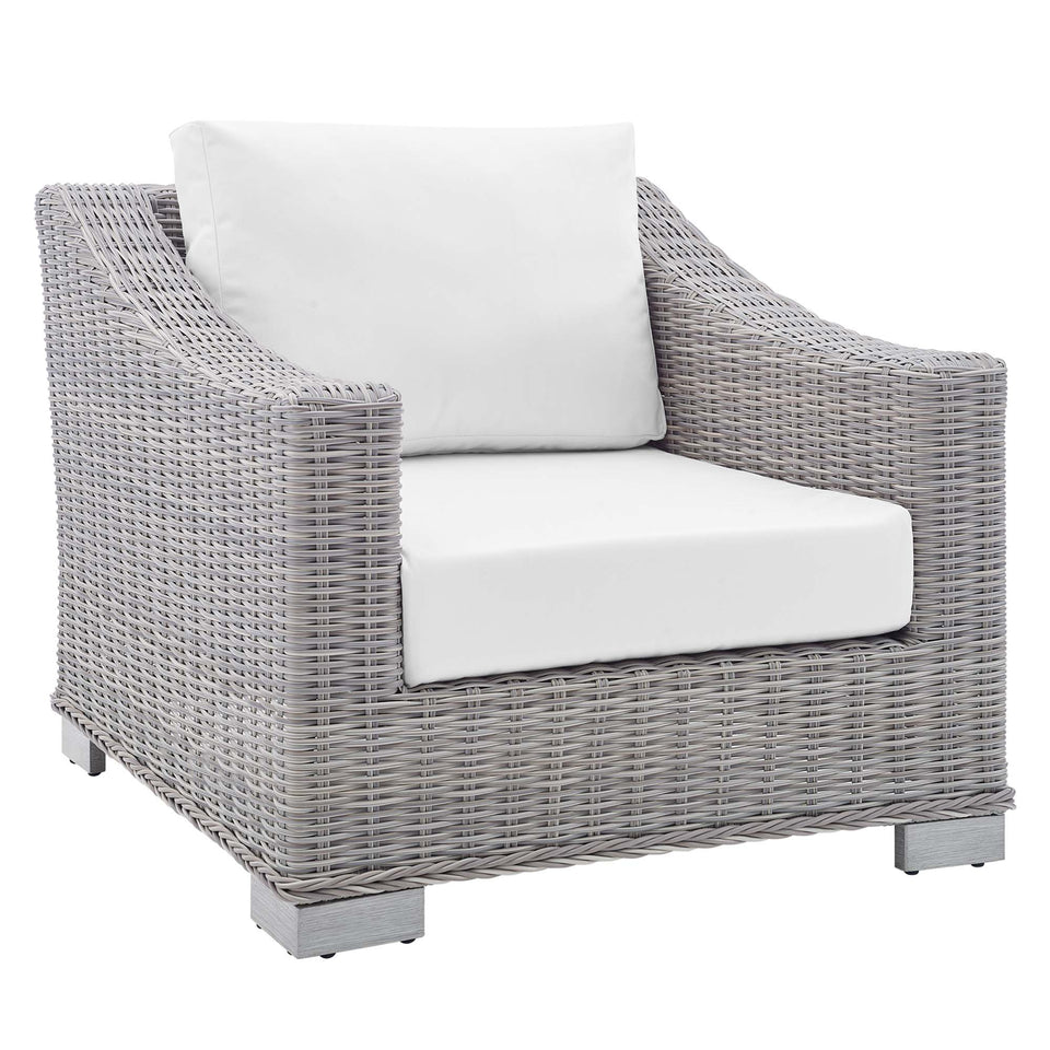 Conway 4-Piece Sunbrella® Outdoor Patio Wicker Rattan Furniture Set by Modway
