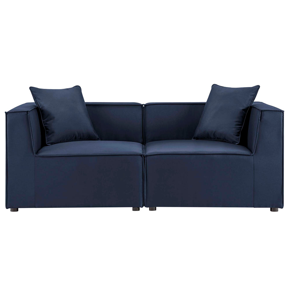 Saybrook 2-Piece Outdoor Patio Upholstered Sectional Sofa Loveseat by Modway